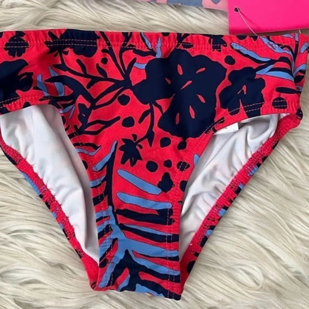 Lilly Pulitzer Ruby Red Swim Heron Bottom Girl Size 12